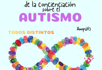 Post de facebook ára el día del autismo colorido infantil